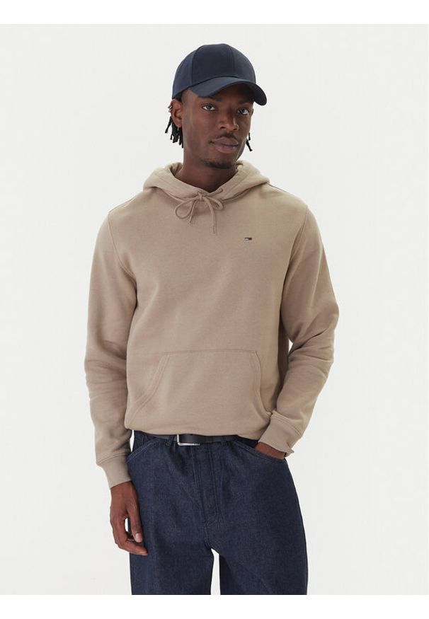 Tommy Jeans Bluza DM0DM20742 Beżowy Relaxed Fit. Kolor: beżowy. Materiał: bawełna