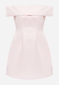 Renee - Różowa Koktajlowa Sukienka Hiszpanka VICES Typu Bombka Iaonara. Typ kołnierza: dekolt hiszpanka. Kolor: różowy. Materiał: poliester. Typ sukienki: bombki. Styl: wizytowy #5