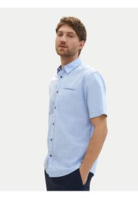 Tom Tailor Koszula 1040138 Niebieski Regular Fit. Kolor: niebieski. Materiał: bawełna #5