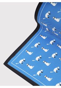 Pako Lorente - PAKO LORENTE – Niebieska poszetka w kotki. Kolor: niebieski. Materiał: poliester #3