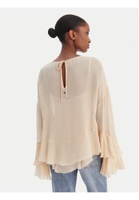 BOSS Bluzka Bleja 50554050 Beżowy Relaxed Fit. Kolor: beżowy. Materiał: wiskoza #5