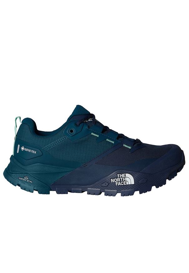 Buty damskie The North Face Offtrail Gore-Tex 0A8AEH81E1 - niebieskie. Kolor: niebieski. Materiał: guma, tkanina. Szerokość cholewki: normalna. Technologia: Gore-Tex. Sport: bieganie