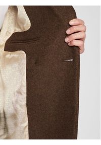 Zadig&Voltaire Płaszcz wełniany Marco WWCO00186 Brązowy Regular Fit. Kolor: brązowy. Materiał: wełna, syntetyk