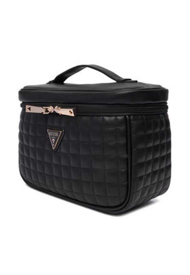 Guess Kosmetyczka Nadira TWQG84 24039 Czarny. Kolor: czarny. Materiał: skóra