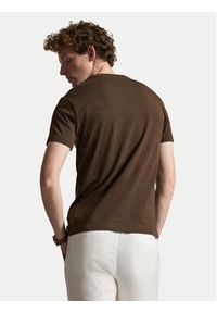 Polo Ralph Lauren T-Shirt 710671438533 Brązowy ciemny Custom Slim Fit. Typ kołnierza: polo. Kolor: brązowy. Materiał: bawełna #5