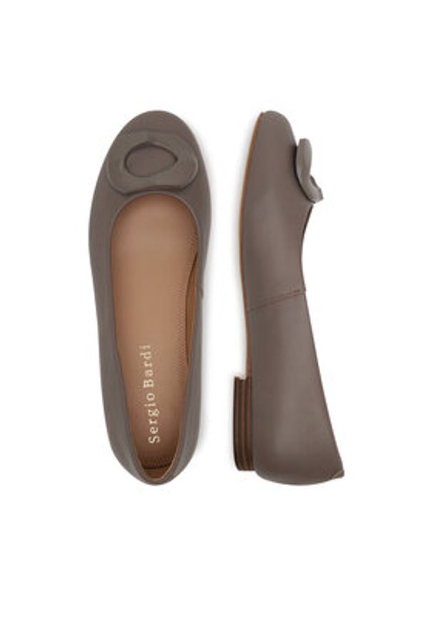 Sergio Bardi Baleriny WYL3692-2Z-SB Szary. Kolor: szary. Materiał: skóra