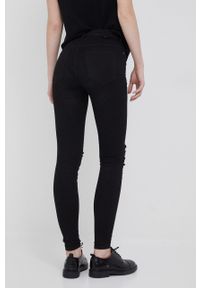 Dr. Denim jeansy Moxy damskie high waist. Stan: podwyższony. Kolor: czarny #2