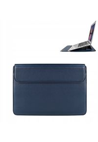 Devia etui pokrowiec torba do laptopa / MacBooka Ultra-Thin z funkcją podstawki 15,4'' wodoodporna sztuczna skóra niebieski. Kolor: niebieski. Materiał: skóra #1