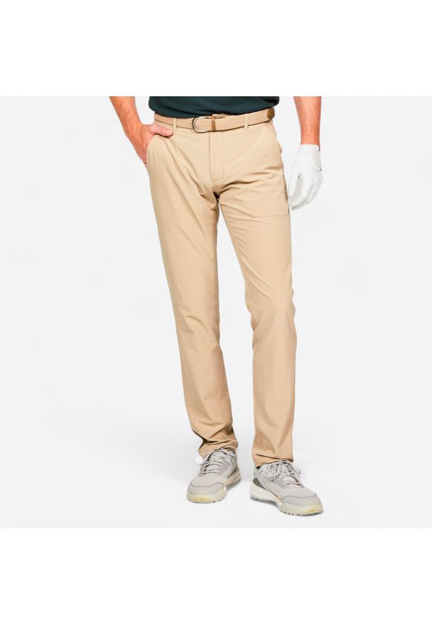 INESIS - Spodnie do golfa chino męskie Inesis WW500. Materiał: elastan, materiał. Sport: golf