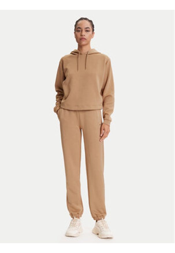 Guess Spodnie dresowe V5YB06 KBSL2 Beżowy Regular Fit. Kolor: beżowy. Materiał: syntetyk