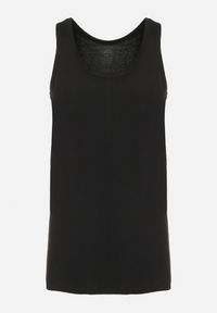 Born2be - Czarna Klasyczna Koszulka Bez Rękawów Tank Top Clecotia. Kolor: czarny. Długość rękawa: bez rękawów #4