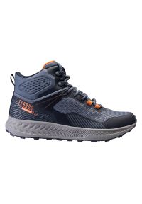 Buty trekkingowe męskie Elbrus Eline Mid WP - granatowe, Rozmiar buta 44. Kolor: niebieski. Materiał: materiał. Szerokość cholewki: normalna. Sport: turystyka piesza