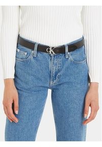 Calvin Klein Jeans Pasek Damski Round Mono Pl Rev Lthr Belt 30Mm K60K611489 Czarny. Kolor: czarny. Materiał: skóra