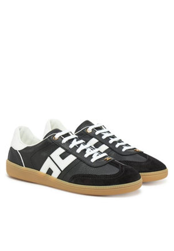 Elisabetta Franchi Sneakersy SA-50G-51E2-V400 Czarny. Kolor: czarny. Materiał: skóra