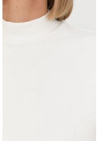 Hugo - HUGO bluzka damska kolor biały gładka. Kolor: biały. Materiał: dzianina. Długość: krótkie. Wzór: gładki #4