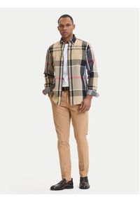 Barbour Koszula Harris MSH5071TN31 Beżowy Tailored Fit. Kolor: beżowy. Materiał: bawełna #5