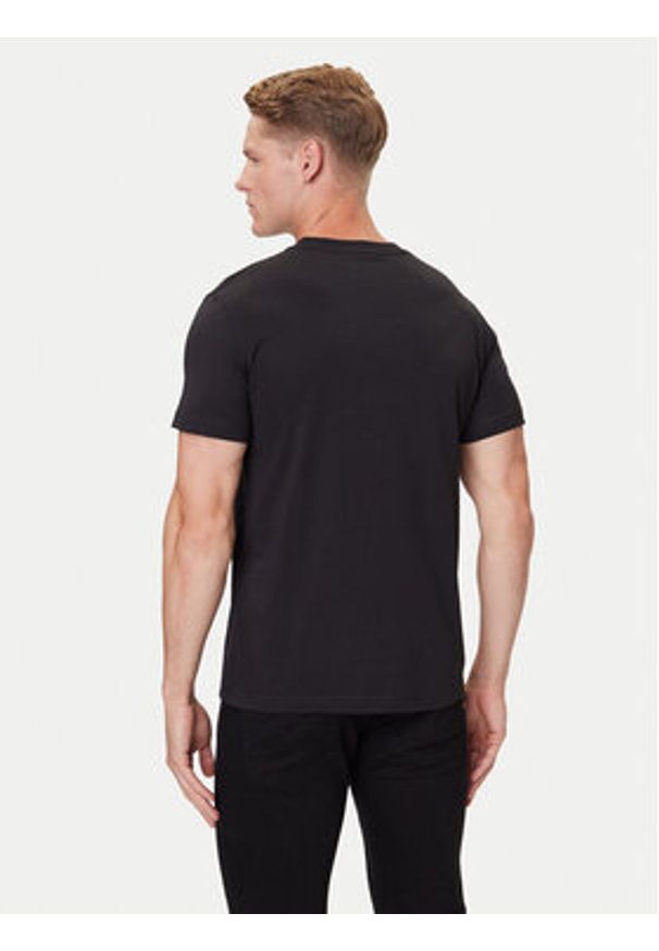 Versace Jeans Couture T-Shirt 79GAHT00 CJ00T Czarny Regular Fit. Kolor: czarny. Materiał: bawełna