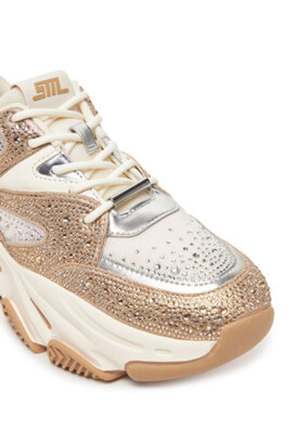 Steve Madden Sneakersy Privy SM19000082 Beżowy. Kolor: beżowy. Materiał: materiał