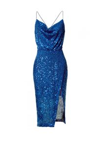 AGGI - Sukienka Kim Brillant Blue. Okazja: na imprezę, na karnawał. Kolor: niebieski. Materiał: jedwab. Długość rękawa: na ramiączkach. Typ sukienki: proste. Długość: midi #5