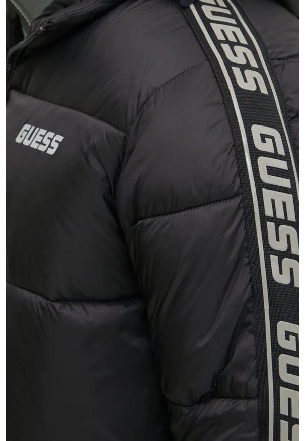 Guess - GUESS Czarna kurtka męska Arlo Padded Jacket, Rozmiar XXL. Kolor: czarny. Materiał: syntetyk, poliester, poliamid