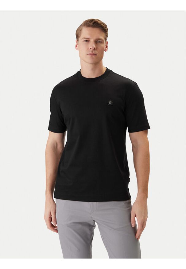 BOSS T-Shirt 50555844 Czarny Regular Fit. Kolor: czarny. Materiał: bawełna