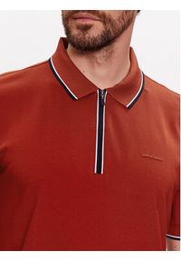 Pierre Cardin Polo 20685/000/2050 Bordowy Regular Fit. Typ kołnierza: polo. Kolor: czerwony. Materiał: bawełna #5