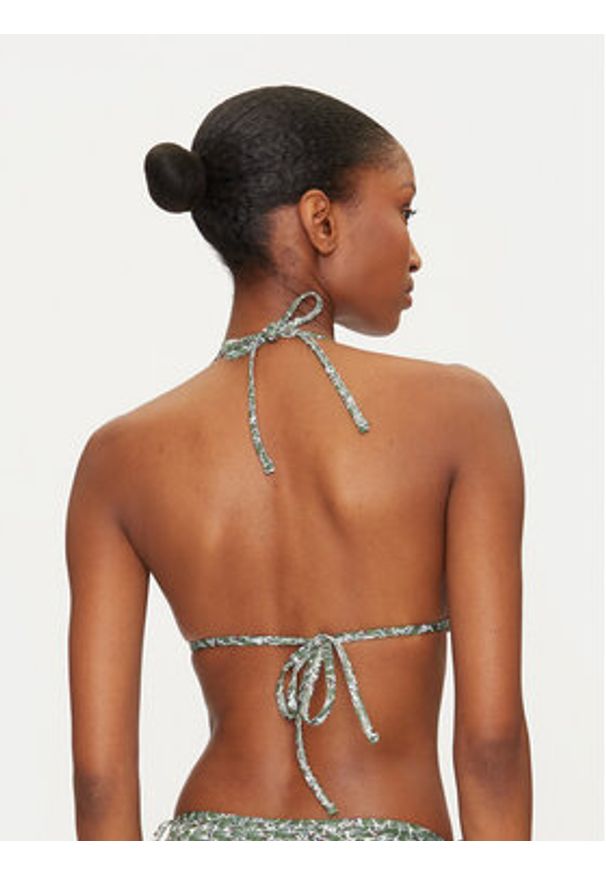 Lacoste Góra od bikini MF9588 Zielony. Kolor: zielony. Materiał: syntetyk