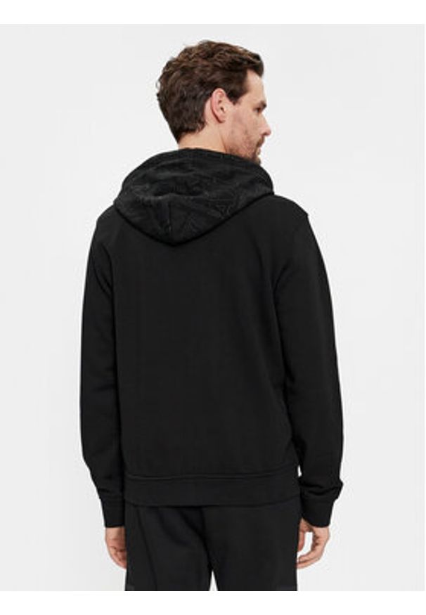 Karl Lagerfeld - KARL LAGERFELD Bluza 705062 541900 Czarny Regular Fit. Typ kołnierza: dekolt w karo. Kolor: czarny. Materiał: bawełna