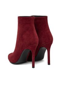 Eva Minge Botki EO-ELAINA-E123-02B Bordowy. Kolor: czerwony. Materiał: skóra, zamsz #2