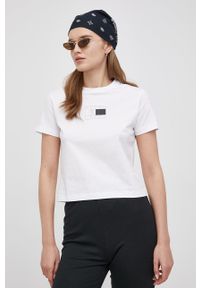 Tommy Jeans T-shirt bawełniany kolor biały. Okazja: na co dzień. Kolor: biały. Materiał: bawełna. Wzór: aplikacja. Styl: casual #2
