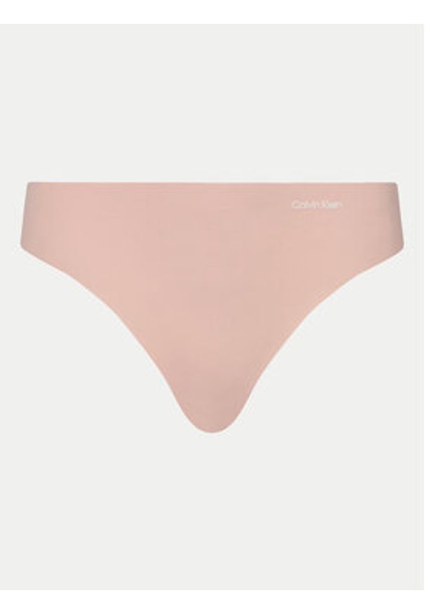 Calvin Klein Underwear Komplet 3 par stringów 000QD3558E Różowy. Kolor: różowy. Materiał: syntetyk