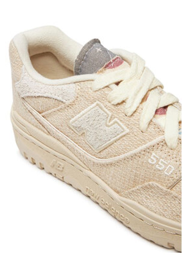 New Balance Sneakersy 550 V1 BB550THA Beżowy. Kolor: beżowy. Materiał: zamsz, skóra
