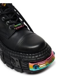 NEW ROCK Glany M-WALL083CCT-S8 Czarny. Kolor: czarny. Materiał: skóra. Styl: rockowy #3