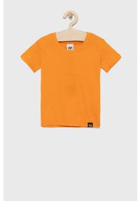 Hype T-shirt dziecięcy (3-pack) kolor pomarańczowy gładki. Okazja: na co dzień. Kolor: pomarańczowy. Materiał: dzianina. Wzór: gładki. Styl: casual #4