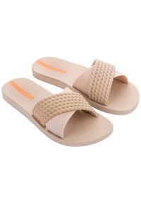 Klapki basenowe damskie Ipanema Street II Fem. Kolor: beżowy. Materiał: materiał, syntetyk. Styl: street