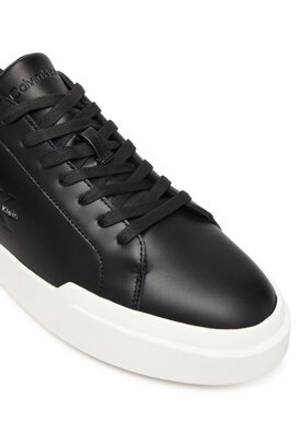 Calvin Klein Sneakersy Chunky Cupsole Laceup Lth YM0YM01344 Czarny. Kolor: czarny. Materiał: skóra