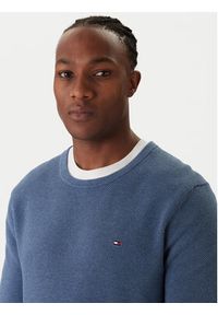 TOMMY HILFIGER - Tommy Hilfiger Sweter Essential MW0MW36347 Niebieski Regular Fit. Kolor: niebieski. Materiał: bawełna #4