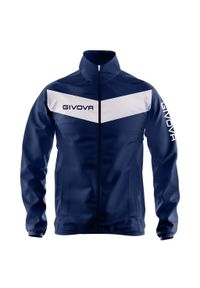 Kurtka Przeciwdeszczowa Givova Niebieska i Biała - Rozmiar L dla Mężczyzn. Kolor: niebieski. Materiał: nylon. Styl: elegancki