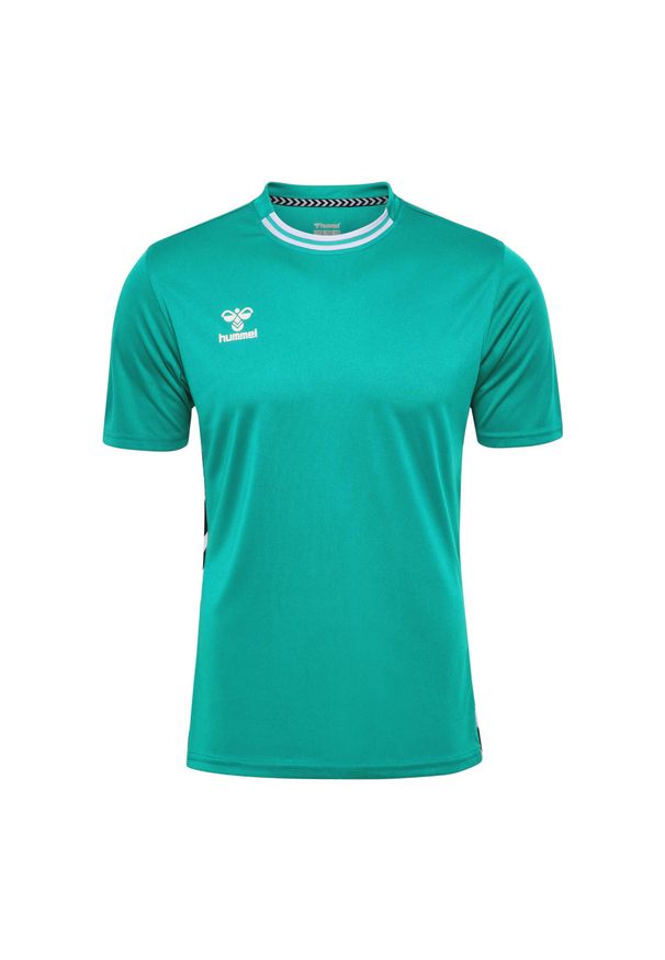 Koszulka Hummel Playful. Kolor: niebieski, wielokolorowy, zielony. Sport: fitness, piłka nożna