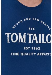 Tom Tailor - T-shirt bawełniany. Okazja: na co dzień. Kolor: niebieski. Materiał: bawełna. Wzór: nadruk. Styl: casual #3