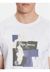 Pepe Jeans T-Shirt Oldwive PM508942 Biały Regular Fit. Kolor: biały. Materiał: bawełna