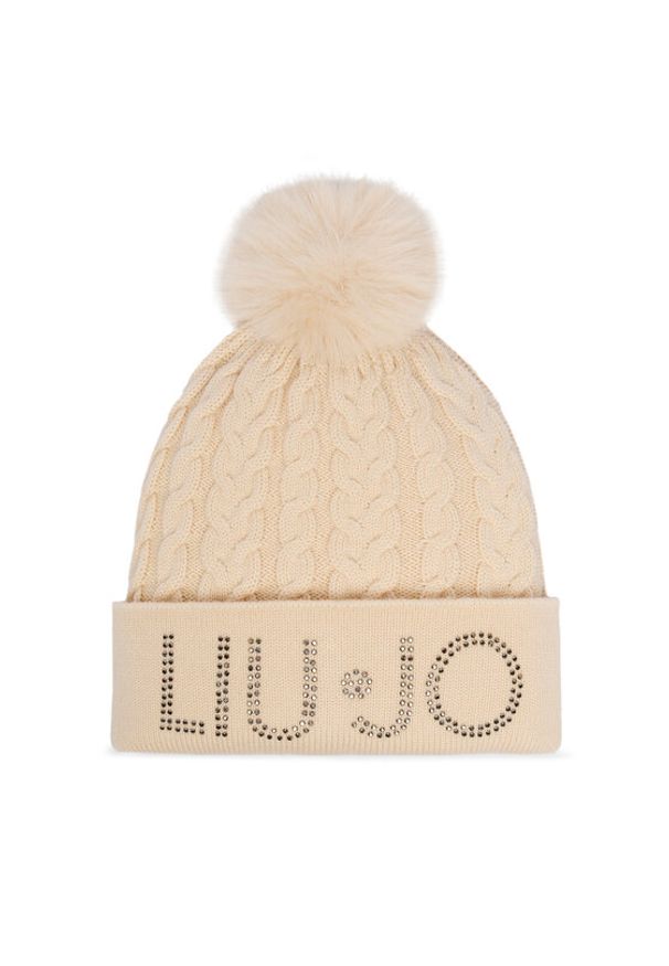 Liu Jo Czapka 2F4054 M0300 Beżowy. Kolor: beżowy. Materiał: wełna