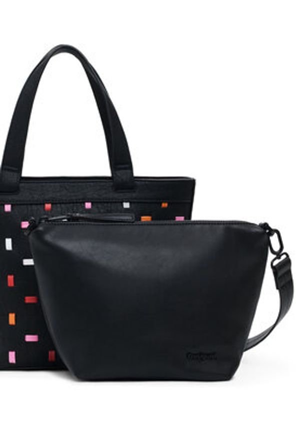 Desigual Torebka 25SAXPC2 Czarny. Kolor: czarny. Materiał: skórzane
