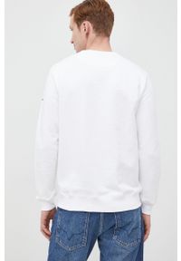 Pepe Jeans bluza bawełniana męska kolor biały z aplikacją. Kolor: biały. Materiał: bawełna. Wzór: aplikacja