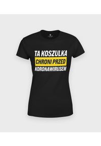 MegaKoszulki - Koszulka damska Ochrona przed koronawirusem. Materiał: bawełna #1