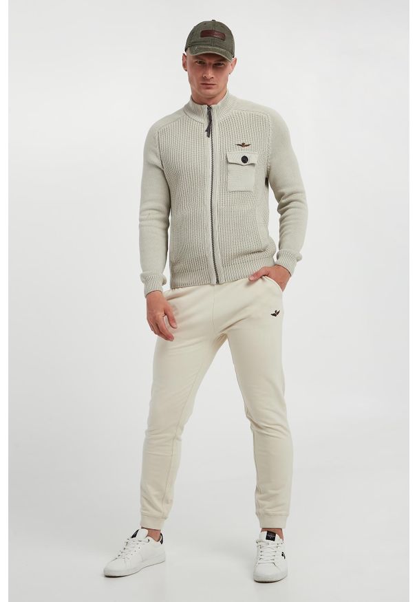 Aeronautica Militare - Sweter męski zapinany na zamek AERONAUTICA MILITARE