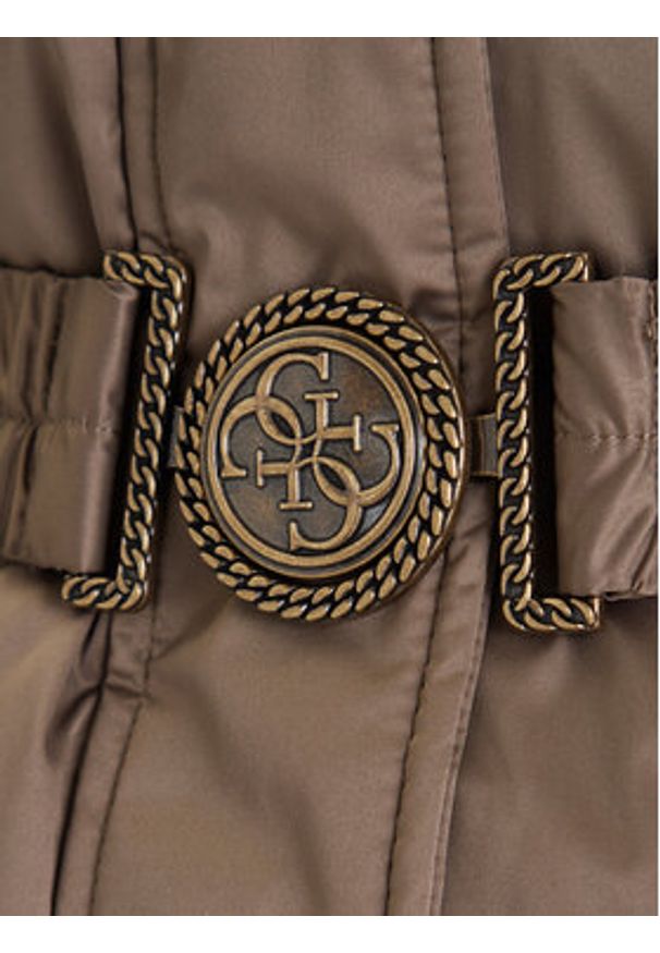 Guess Kurtka puchowa W5BL30 W2802 Khaki Regular Fit. Kolor: brązowy. Materiał: syntetyk