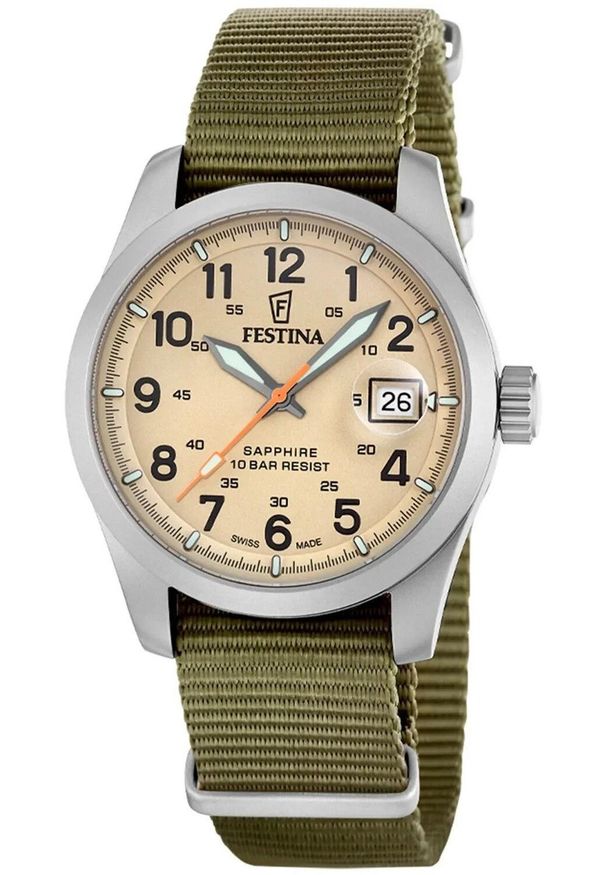 Zegarek męski Festina F20082-1 zielony. Kolor: zielony