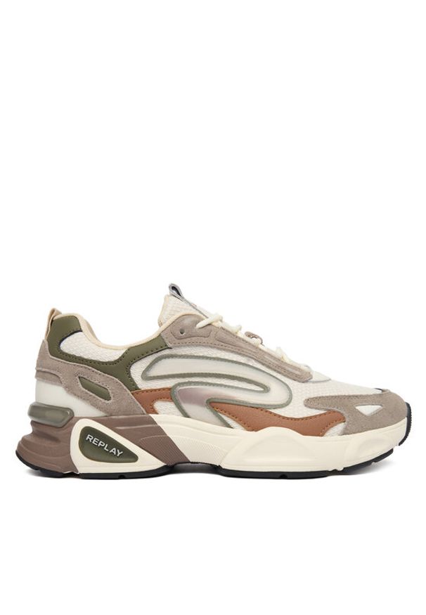 Replay - REPLAY Sneakersy GMSIQ .000.C0001T Beżowy. Kolor: beżowy. Materiał: materiał