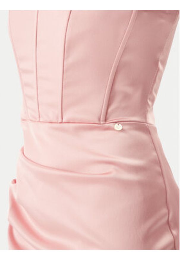 Rinascimento Sukienka koktajlowa CFC0123676003 Różowy Regular Fit. Kolor: różowy. Materiał: syntetyk. Styl: wizytowy